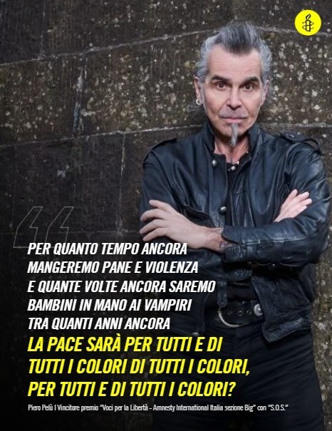 Piero Pelù vince il Premio Amnesty 2026 con ''S.O...